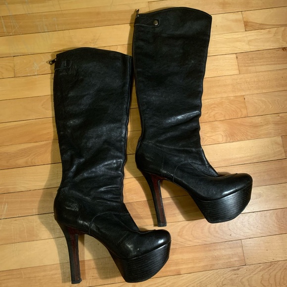 Jessica Simpson Tessie genuine leather knee-high platform boots - Picture 8 of 12